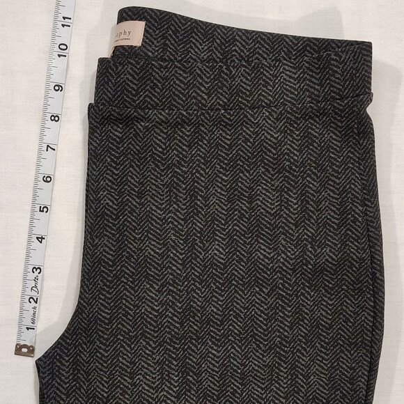 Philosophy Herringbone Leggings Womens Size 1X Black Mid Rise Stretch Pant NWT - Picture 10 of 13